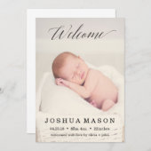 Begrüßungsjunges Geburtstagskündigung Ankündigung (Vorne/Hinten)