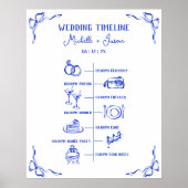 Begrüßungskalender des Blue Wedding Poster (Vorne)