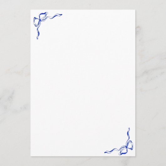 Begrüßungskalender des Blue Wedding Programm (Rückseite)