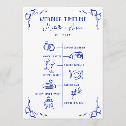 Begrüßungskalender des Blue Wedding Programm (Vorderseite)