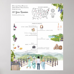 Begrüßungskalender für Wiedersehen Poster