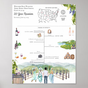 Begrüßungskalender für Wiedersehen Poster