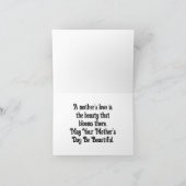 Begrüßungskarte der Blauen Schmetterlingsmutter Karte (Innenseite)