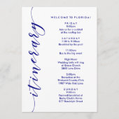 Begrüßungskarte der Marine und Informationskarte Programm (Vorderseite)