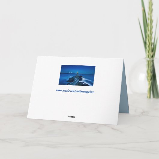 Begrüßungskarte des Nachtlichtthauses Karte (Rückseite)