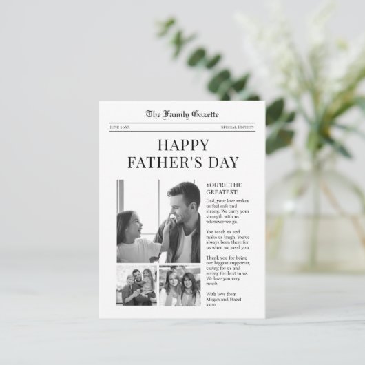 Begrüßungskarte des Newspapiers Feiertagspostkarte (Stehend Vorderseite)