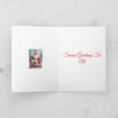 Begrüßungskarte des Weihnachtsmanns Karte (Innenseite)