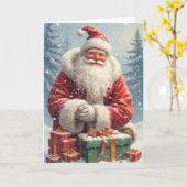 Begrüßungskarte des Weihnachtsmanns Karte (Gelbe Blume)