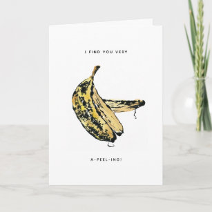 Begrüßungskarte für Banana Peel Valentine Feiertagskarte