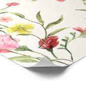 Begrüßungskarte für Blumenfrühlings Poster (Ecke)