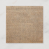 Begrüßungskarte für Burlap & Navy Blue Begleitkarte (Rückseite)