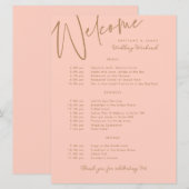 Begrüßungskarte für das Hochzeitwochenende Einladung (Vorne/Hinten)