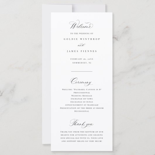 Begrüßungskarte für das offizielle Programm (Vorderseite)