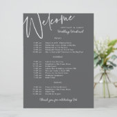 Begrüßungskarte für das Wochenende der Hochzeit Einladung (Stehend Vorderseite)