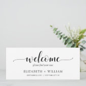 Begrüßungskarte für den Hochzeittisch Einladung (Stehend Vorderseite)