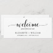 Begrüßungskarte für den Hochzeittisch Einladung (Vorne/Hinten)