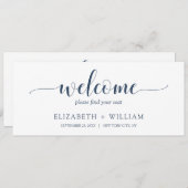 Begrüßungskarte für den Hochzeittisch Einladung (Vorne/Hinten)