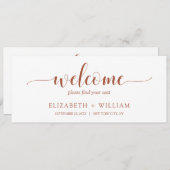 Begrüßungskarte für den Hochzeittisch Einladung (Vorne/Hinten)