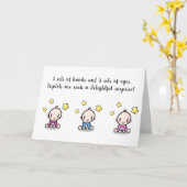 Begrüßungskarte für Dreibettzimmer, Begrüßungstabl Karte (Gelbe Blume)