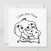 Begrüßungskarte für Elephant Mum & Me Mother (Vorderseite)