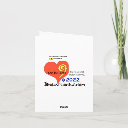 Begrüßungskarte für Funny Food and Heirat Karte (Rückseite)