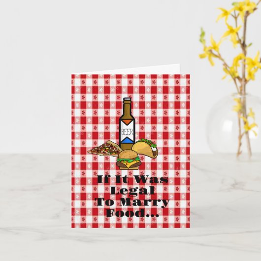 Begrüßungskarte für Funny Food and Heirat Karte (Gelbe Blume)