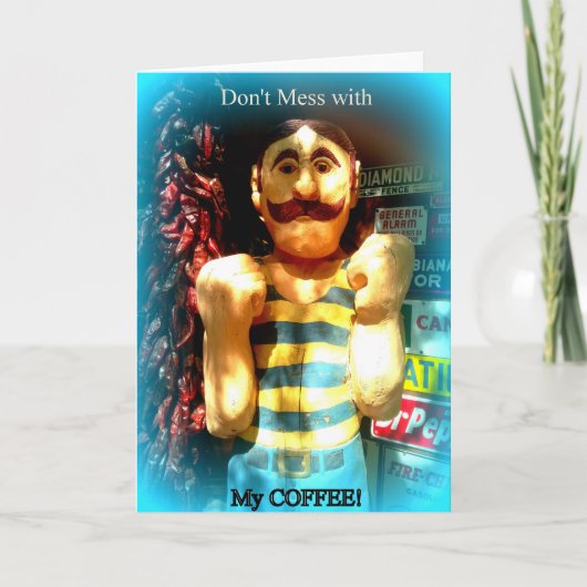 Begrüßungskarte für Kaffeeliebhaber Karte (Vorderseite)