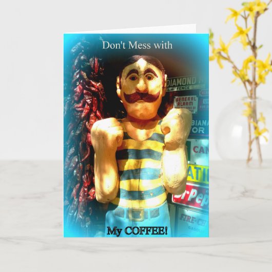 Begrüßungskarte für Kaffeeliebhaber Karte (Gelbe Blume)