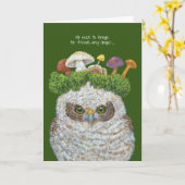 Begrüßungskarte für Pilzfreunde Karte (Gelbe Blume)