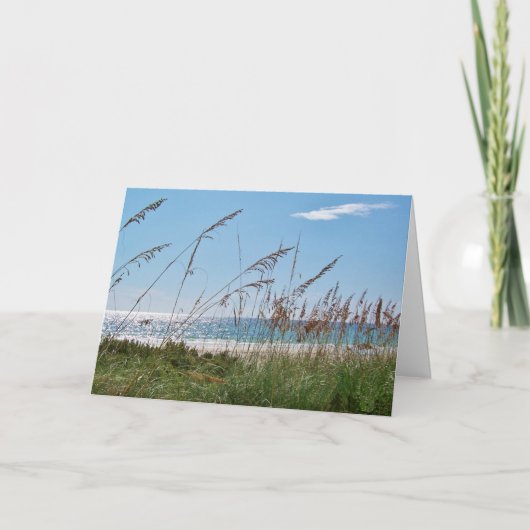 Begrüßungskarte für Strand und Seeziegel Karte (Vorderseite)