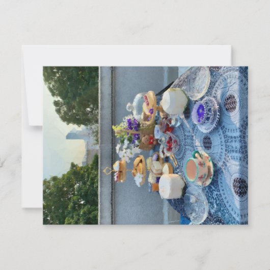 Begrüßungskarte für Tee-Party Karte (Vorderseite)