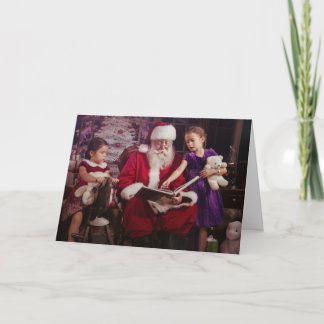 Begrüßungskarte mit dem Weihnachtsmann Feiertagskarte