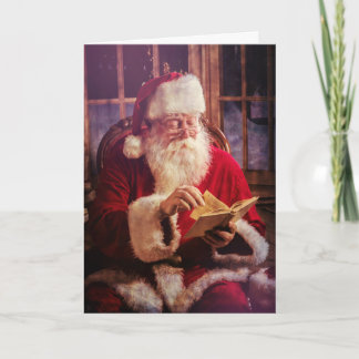 Begrüßungskarte mit dem Weihnachtsmann Feiertagskarte