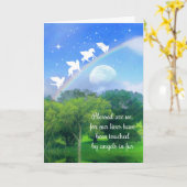 Begrüßungskarte, Regenbogen, gesegnet sind wir Karte (Gelbe Blume)