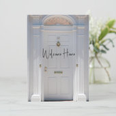 Begrüßungskarte Zuhause Flat Grußkarte Karte (Stehend Vorderseite)