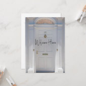 Begrüßungskarte Zuhause Flat Grußkarte Karte (Vorderseite/Rückseite Beispiel)