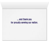 Begrüßungskarte Zuhause & Vielen Dank für Ihre mil (Innenansicht Horizontal (Unten))