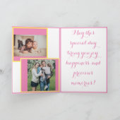 Begrüßungskarte zum Geburtstag der Sonnenblume Dankeskarte (Innenseite)