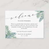 Begrüßungskarten für tropische Blätter Begleitkarte (Vorderseite)