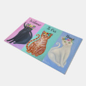 Begrüßungskatzen Fußmatte (Schrägansicht)