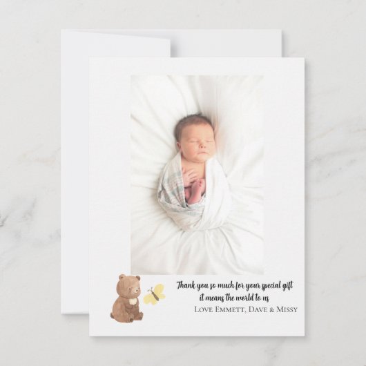 Begrüßungskinder-Ankündigung Rustikales Woodland (Rückseite)