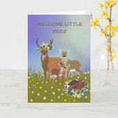 Begrüßungskinder Karte (Gelbe Blume)