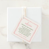 Begrüßungskorb mit rosa und grünem Fun Geschenkanhänger (Beispiel)