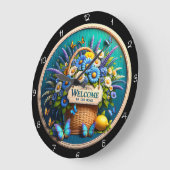 Begrüßungskörbe-Schmetterlingswaage Große Wanduhr (Winkel)