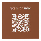 Begrüßungslogo QR Codes Brown Info-Tabelle Würfel (Vorderseite)