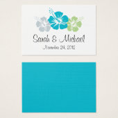 Begrüßungsmarke für die Hochzeit in Urlaubsort (Vorne & Hinten)