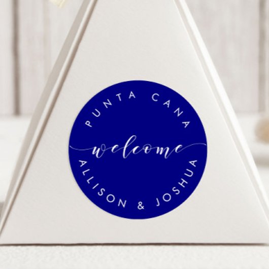 Begrüßungsmarken für Begrüßungsmarken im Hotel Runder Aufkleber