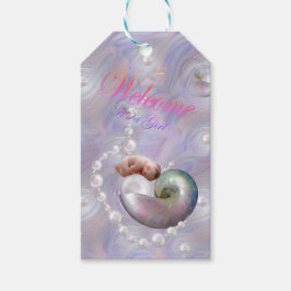 Begrüßungsmarken für Mädchen-Duschgeschenke Geschenkanhänger