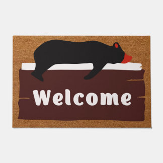Begrüßungsmatte, Bärenhaube, Bärengeschenk Fußmatte