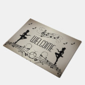 Begrüßungsmatte für Tanz und Musik Fußmatte (Schrägansicht)